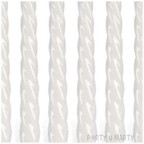 swieczka spiralna stozkowa biala perlowa ravi 10 szt