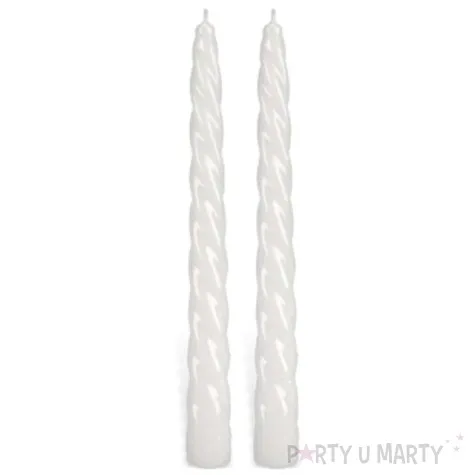 swieczka spiralna stozkowa biala ravi 10 szt