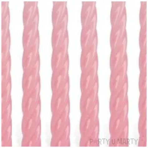 swieczka spiralna stozkowa blado rozowa ravi 10 szt