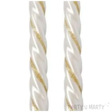 swieczka spiralna stozkowa perlowa z brokatem ravi 2 szt