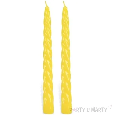 swieczka spiralna stozkowa zolta ravi 10 szt