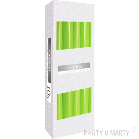 swieczka stozkowa classic jasnozielona bispol