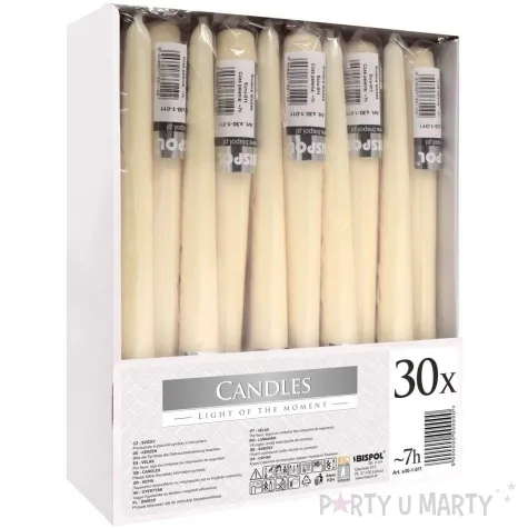 swieczka stozkowa classic kremowa bispol