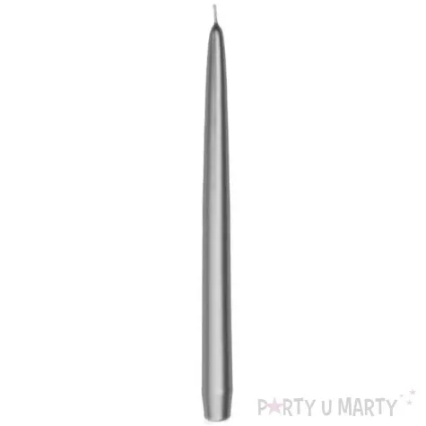 swieczka stozkowa classic srebrna bispol