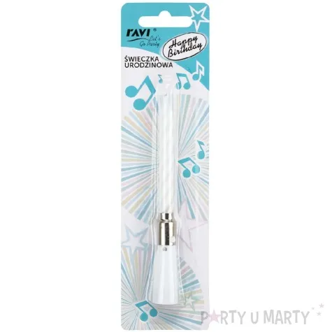 swieczka swiderek grajaca pozytywka bialy ravi 19 cm