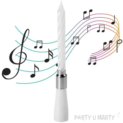 swieczka swiderek grajaca pozytywka bialy ravi 19 cm