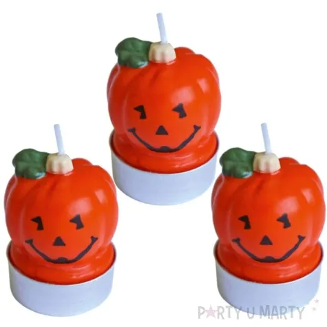 swieczka usmiechniete dynie amscan 5 5 cm 3 szt