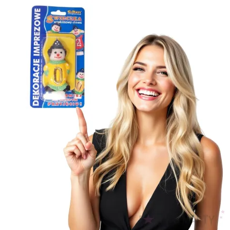 swieczka wesoly klaun cyferka 0 godan