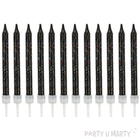 swieczki brokatowe czarne godan 12 12