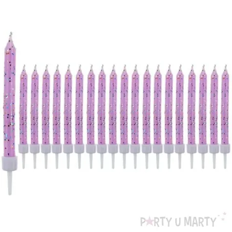 swieczki brokatowe fioletowe 20 20