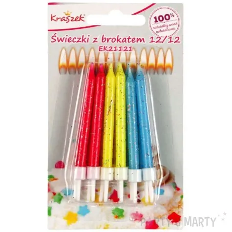swieczki classic brokat mix kraszek 12 szt