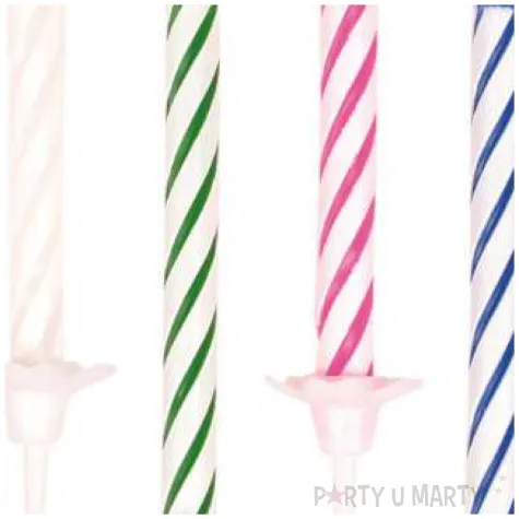 swieczki classic paski mix amscan 6 3 cm 24 szt