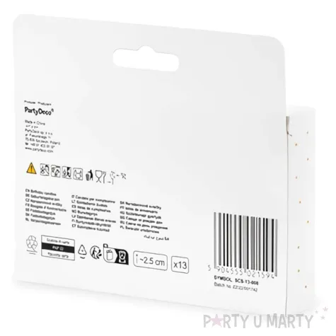 swieczki happy birthday bialy partydeco 2 5 cm