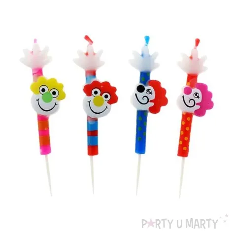 swieczki klauny 4 szt