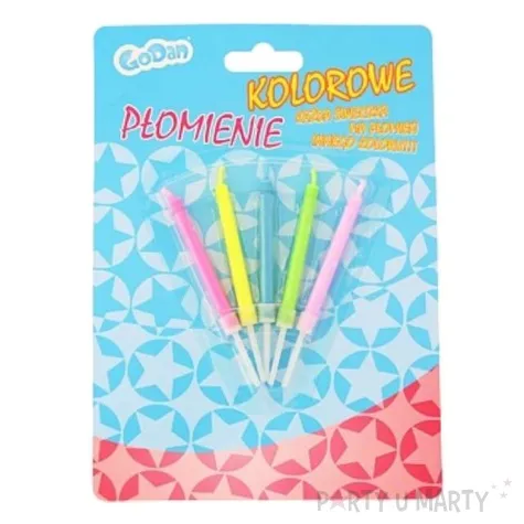 swieczki kolorowe plomienie 5 szt