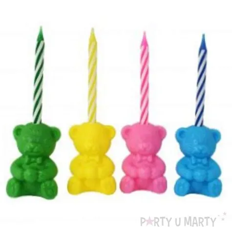 swieczki misie podstawki 8 4