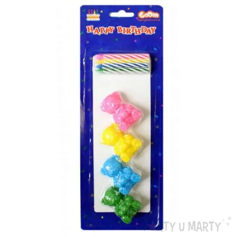 swieczki misie podstawki 8 4