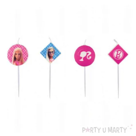 swieczki na tort barbie sparkle amscan 4 szt