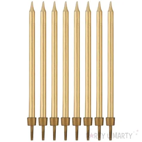 swieczki na tort beauty and charm zloty metalik godan 8 szt