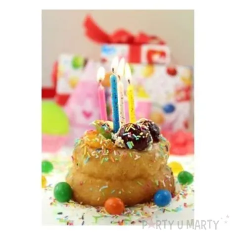 swieczki na tort brokatowe mix godan 24 szt