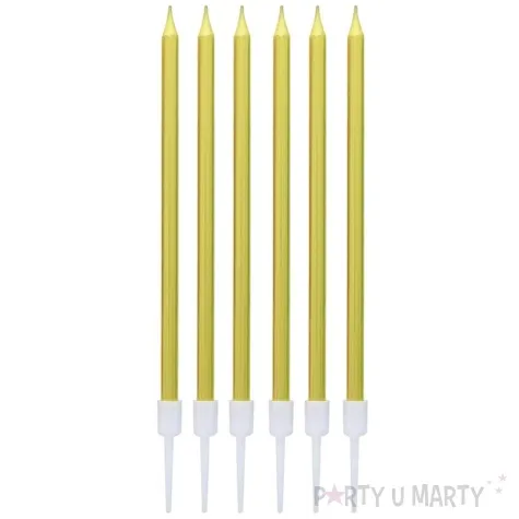 swieczki na tort classic beauty and charm zloty godan 6 szt