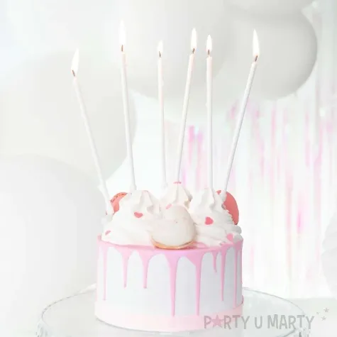 swieczki na tort classic dlugie partypal 8 szt