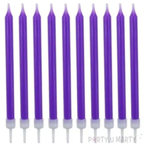 swieczki na tort classic lawendowe godan 10 szt