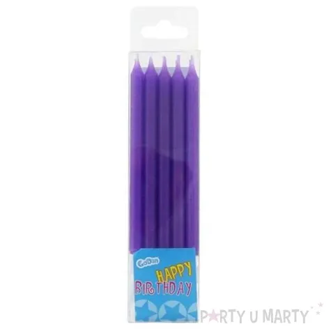 swieczki na tort classic lawendowe godan 10 szt