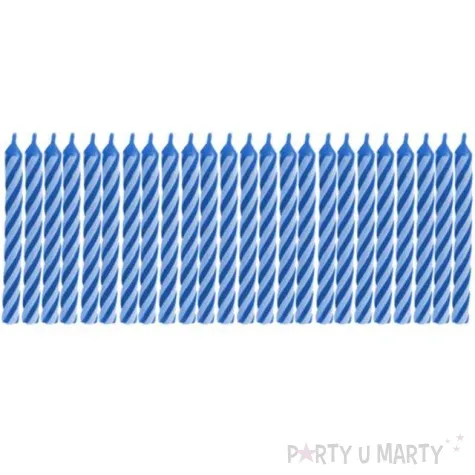 swieczki na tort classic niebieskie amscan 24 szt