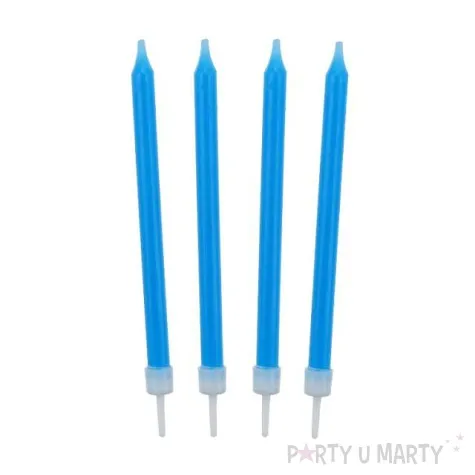 swieczki na tort classic niebieskie godan 10 szt