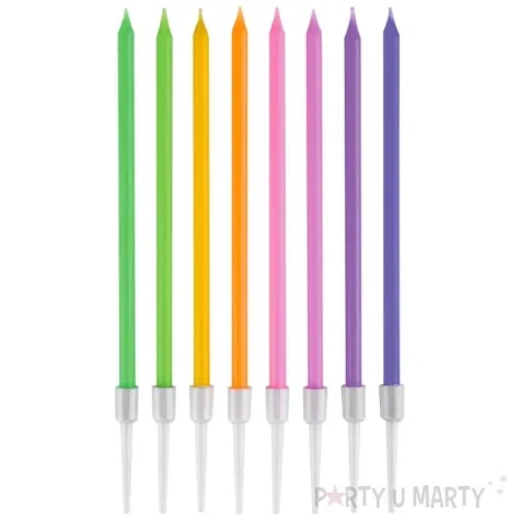 swieczki na tort classic pastelowe mix godan 11 5 cm 8 szt