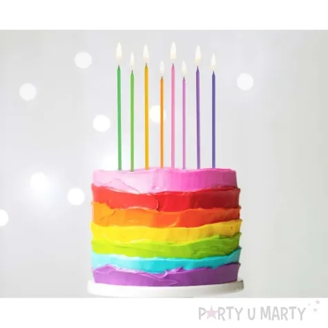 swieczki na tort classic pastelowe mix godan 17 cm 8 szt