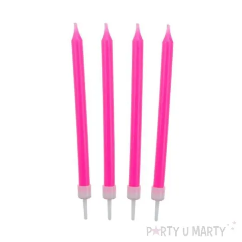 swieczki na tort classic rozowe godan 10 szt