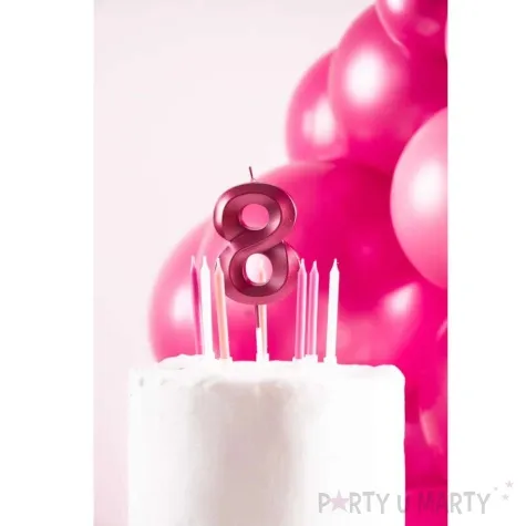 swieczki na tort classic rozowy folat 16 szt