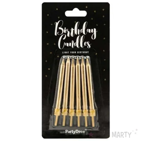 swieczki na tort classic zlote partydeco 6 szt