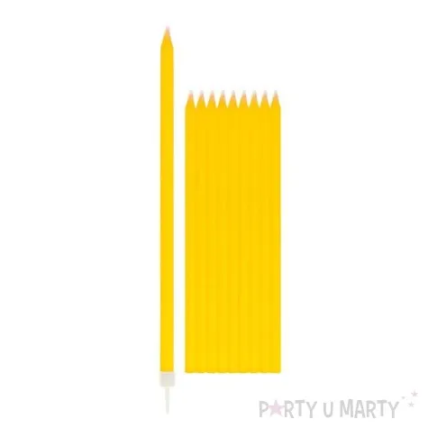 swieczki na tort classic zolte givi 15 5 cm