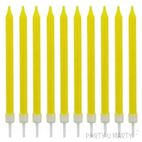 swieczki na tort classic zolte godan 10 szt