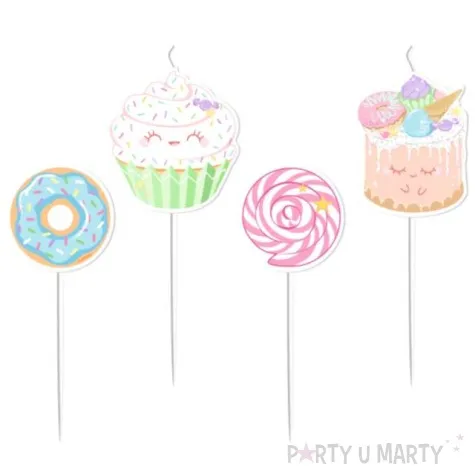 swieczki na tort crazy cake slodki torcik amscan 5 5 cm 4 szt