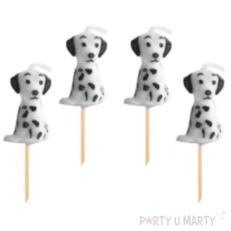 swieczki na tort dalmatynczyki godan 6 cm 4 szt