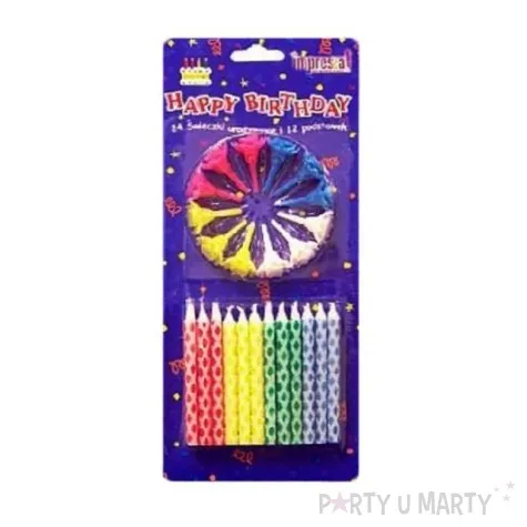 swieczki na tort diamenciki mix godan 6 cm 24 szt