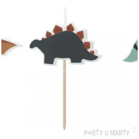 swieczki na tort dino fun partydeco 3 cm 3 szt