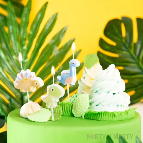 swieczki na tort dinozaury wesole mix partypal 4 5 cm 3 szt