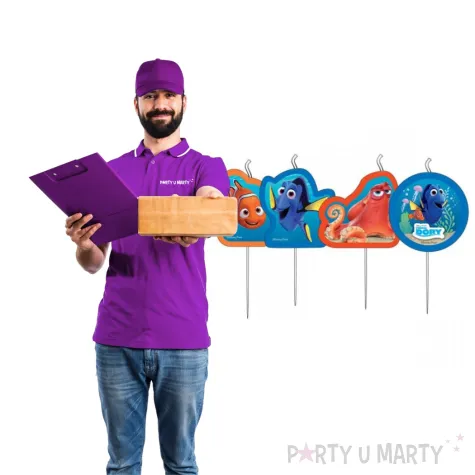 swieczki na tort finding dory amscan 4 szt