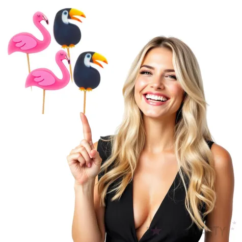 swieczki na tort flamingi i tukany givi 4 szt