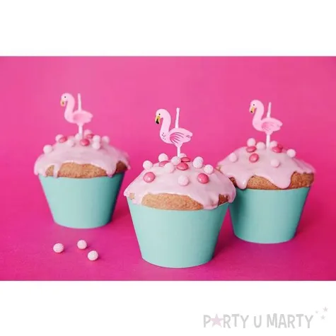 swieczki na tort flamingi partydeco 5 szt
