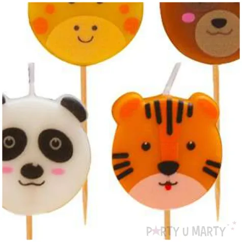 swieczki na tort glowy zwierzat givi 4 szt