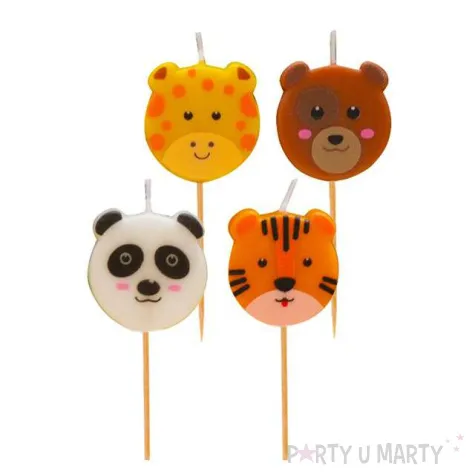 swieczki na tort glowy zwierzat givi 4 szt