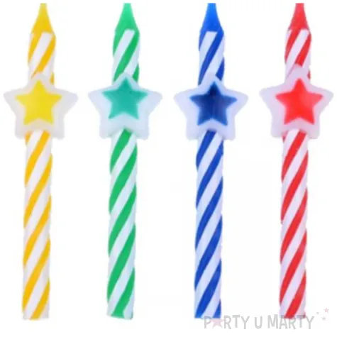 swieczki na tort gwiazdki mix arpex 6 cm 8 szt