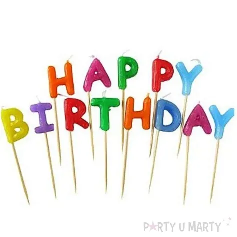 swieczki na tort happy birthday godan 13 szt