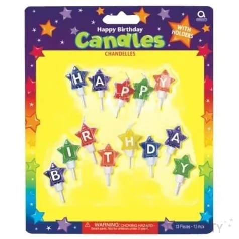 swieczki na tort happy birthday gwiazdki amscan 13 szt
